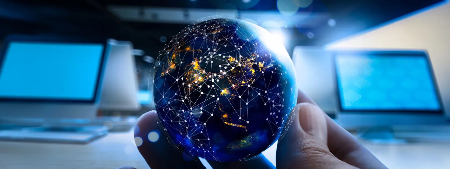 Global network themed banner